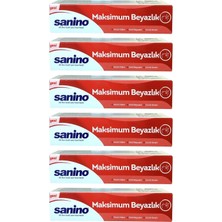 Renas Store Sanino Diş Macunu, 75 Ml, Maksimum Beyazlık, 6'lı Paket