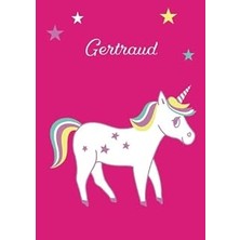 Renas Store Gertraud: Einhorn Malbuch / Tagebuch / Notizbuch - Dın A4 - Blanko