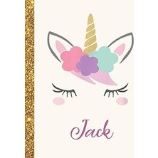 Renas Store Jack: Jack Unicorn Personalized Black Paper Sketchbook For Girls And Kids To Drawing And Sketching Doodle Taking Note Marble Size 8.5 x 11
