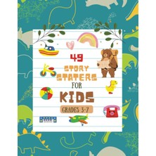 Renas Store Independently Published Story Starters For Little Kids: Creative Writing Prompts | 8.5 x 11 In | 49 Story Pages | Creativity Gift For Kids | Colorful Cute Dinosaur
