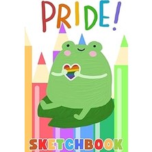 Renas Store Pride Frog Sketchbook - 6x9 Blank Pages - Celebrate Pride