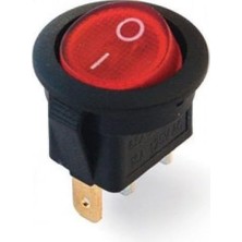 Renas Store Sanec IC-131A Yuvarlak Işıklı Anahtar On-Off 3p 12V Dc