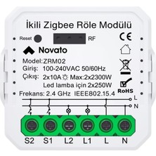 Renas Store Tuya Mini Zigbee Iki Çıkışlı Anahtar (Tuya, Smart Life, Home Assistant, ZIGBEE2MQTT Uyumlu)