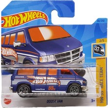 Renas Store Hot Wheels - Dodge Van - Hw 55 Race Team 2/5 - HKH67 - Short Card - Good Year - Ram - Mattel 2023