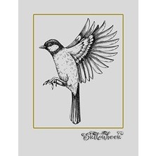 Renas Store Sketchbook: Bird Sketch, Large 8.5" x 11", 110 Pages, Perfect For Everyone, Crayons, Pencils, Drawing And Sketching