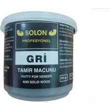 Renas Store Solon Çok Amaçlı Ahşap Parke Masa Sehpa Çizik Çok Amaçlı Tamir Dolgu Macunu Gri 240 gr