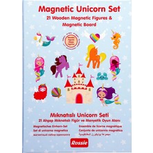 Renas Store Rossie 48408 Ahşap Mıknatıslı Unicorn Oyun Seti (Mıknatıslı Oyun Alanı), Çok Renkli