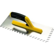 Renas Store Dekor Seramik Malası, Plastik Saplı, 40 Cm, Sarı ve Gri, Profesyonel Sıva Uygulama Aleti