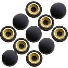 Renas Store BADEM10 100 Adet Dekoratif Vida Kapağı Kapatıcı 15 mm Mat Siyah Vida Tapası Tıpası