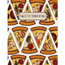 Renas Store Pizza Sketchbook: Journal For Artist Drawing Blank Paper Pad 8.5" x 11" - Notebook 100 Pages Blank Paper Book For Sketching Painting Doodling Books | Large Unlined Sketch Book Soft Cover
