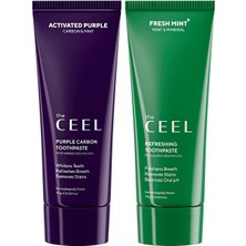 Renas Store The Ceel 2'li Ağız Bakım Seti - Aktif Mor Karbon Diş Macunu (75G) ve Fresh Mint Naneli Diş Macunu (75G) - Leke Karşıtı, Florürlü ve Ferah Nefes Destekleyici Günlük Rutin