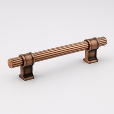 Renas Store Hisar Çizgili 128 mm Soft Antik Bakır Metal Mobilya Çekmece Dolap Kapak Kulpu Dayanıklı Kulpları