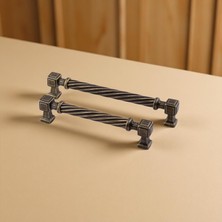 Renas Store Burma Antik Sarı Eskitme Metal Kulp 192 mm Mobilya Çekmece Mutfak Dolabı Dolap Modern Kapak Kulpları