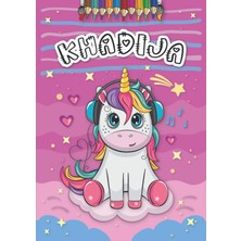 Renas Store Khadija: Livre De Coloriage Personnalisé Pour Khadija | Licorne | Cadeau D'anniversaire Pour Fille | 4 À 8 Ans | 25 Motifs De Licorne Avec Le Prénom Khadija, Grand Format A4 (21 x 29.7 Cm)