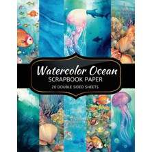 Renas Store Watercolor Ocean Scrapbook Paper: 20 Sheets Double Sided Color, Junk Journal & Dıy Projects, Decorative Craft Paper Pad For Scrapbooking