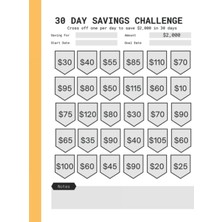Renas Store Independently Published 30 Day Money Challenge Tracker: $2k Savings Challenge In A Month - Daily Bingo Money Saving Chart To Help You Save 2,000 Dollars