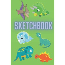 Renas Store Dınosaur Sketchbook For Kıds 6x9 Blank, Doodlıng, Journal, Drawıng,painting