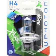 Renas Store Photon Ampul H4 12V 60/55W Xtreme Vision +%150 Fazla Işık (Tekli Blister) Pht PH5504 Xv B1