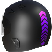 Renas Store 2 Adet Sport Kask, Araba Ayna Patlıcan Moru Kask Sticker