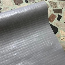 SLC Marketim Pvc Desenli Zemin Kaplama Muşambası 3mm 1x5 Metre Kaymaz Araç Konteyner Oto Taban Kaplaması Gri