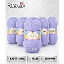 Nako Elit Baby - 10625 Seher Rüzgarı - 5'li Paket - 100GR/250M - Bebek Ipi - Anti Pilling Tüylenmez Ip