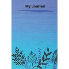 Renas Store My Journal In Blue Gradient With Black And Blue Leaves