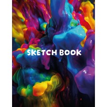 Renas Store Independently Published Sketch Book: For Drawing, Writing Or Doodling- 80 Pages Large White Paper - Colorful Abstract Cover