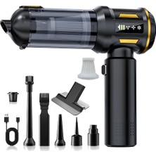 Renas Store Hasuba Araç Süpürgesi 2in1 Kablosuz Güçlü Araç Süpürgesi ve Hava Üfleyici - 20000PA Turbo Vakum Gücü, 3 Kademeli Fırçasız Motor, 8000 Mah Şarjlı Mini El Süpürgesi, Hepa Filtreli Araba Temizlik