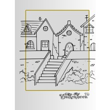 Renas Store Sketchbook: City Street Scene, Large 8.5" x 11", 110 Pages, Perfect For Everyone, Crayons, Pencils, Drawing And Sketching