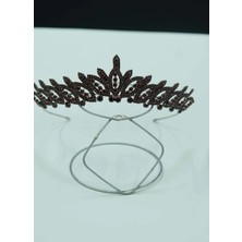 Magic Tiara Kristal Taşlı Yaprak Desenli Prenses Tacı – Gelin, Nişan ve Kına Tacı, 8 Renk Seçeneği