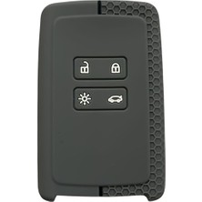 Renas Store Autohan Keys Renault Anahtar Koruma Kılıfı, Petek Desenli, Gri-Siyah, Clio 5, Megane 4, Captur, Kaleos, Kadjar ile Uyumlu