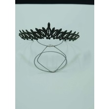 Magic Tiara Kristal Taşlı Yaprak Desenli Prenses Tacı – Gelin, Nişan ve Kına Tacı, 8 Renk Seçeneği