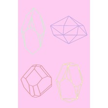 Renas Store Pink Pastel Crystals Journal