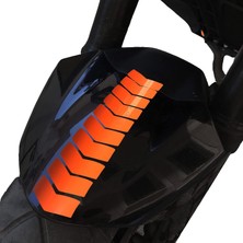 Renas Store Ok Tasarımlı Çamurluk Kask Sticker Reflektif, Floresan, Düz Renkler Alev Turuncusu