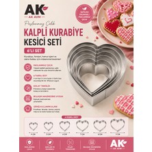 Ak Avm Kalpli Kurabiye Kesici Seti 6'lı Paslanmaz Çelik Hamur Fondan Pasta Kalıbı