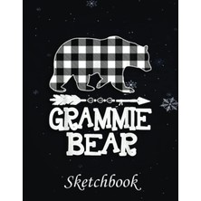 Renas Store Independently Published Christmas Sketch Book: Black And White Buffalo Plaid Grammie Bear Christmas, 120 Pages Help You Design Your Ideas Size 8.5 x 11 Inches