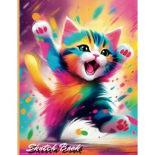 Renas Store Colorful Cat Sketch Pad: Large 8.5X11 Sketchbook For Artists And Cat Lovers: Blank Paper Notebook For Drawing, Painting, Writing, And Doodling - Unlined Journal With Soft Cover