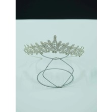 Magic Tiara Kristal Taşlı Yaprak Desenli Prenses Tacı – Gelin, Nişan ve Kına Tacı, 8 Renk Seçeneği