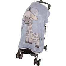 Sevi Bebe Müslin Bebek Arabası Örtüsü Pano Baskılı Zürafa