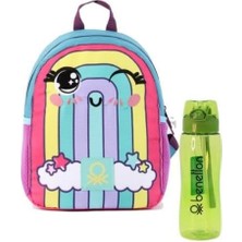 Renas Store United Colors Of Benetton Anaokul Çantası ve Yeşil Matara Seti, 27 x 34 x 13 Cm, Gökkuşağı Renkli