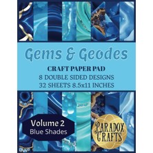 Renas Store Independently Published Gems & Geodes Craft Paper Pad: Scrapbookıng, Orıgamı, Statıonary Makıng, Card Makıng, Collage, Journals And Paper Crafts (Gems & Geodes Craft Paper Pad Serıes)