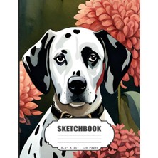 Renas Store Sketchbook: Dalmatian Watercolor Sketch Book For Girls, Boys, Kids, Teens, Adults Artist Notebook/journal For Drawing, Writing, Doodling Paper, 120 Pages, 8.5X11 (Blank Drawing Book)