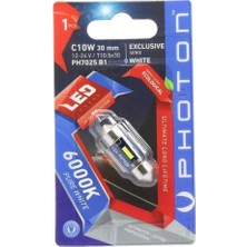 Renas Store Photon Ampul C10W 12-24V Exclusive Cb 31MM Sofit LED (Tekli Blister) - Pht PH7025 B1