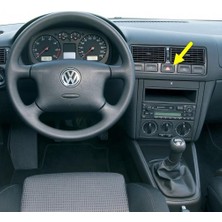 Renas Store Kırmızı Üçgen Dörtlü Flaşör Düğmesi 1J0953235J Vw Golf 4 ile Uyumlu 1998-2004
