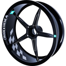 Renas Store Gp Flag Damalı Taş Grisi Iç Jant Şeridi Sticker
