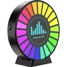 Renas Store Coverzone Rgb Sese Duyarlı Müzik Işığı Araç Kokusu Havalandırma Klipsli LED Ambiyans Aydınlatma USB Şarjlı Ritimle Senkron Renkli Işık Araç Içi Dekoratif Koku Difüzörü | L027