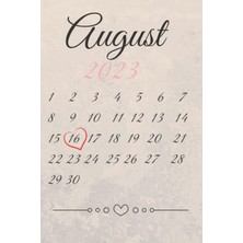 Renas Store Independently Published Ich Liebe Den 16. Tag Im August: Notizblock. August-Kalender-Cover Mit Schönem Rotem Herz Für Jeden Tag Details :120 Pages, 6x9, Soft Cover, Matte Finish