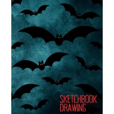 Renas Store Independently Published Halloween Sketchbook: Size 8”X10”, Cream Paper 120 Pages, Theme Ghost Bat Halloween.