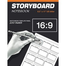 Renas Store Storyboard Notebook 8.5"X11" Us Letter, 16:9 Sketchbook Template Panel, 200 Pages: For Storytelling, Directors And Animators, 12 Story Board Frames Per Page