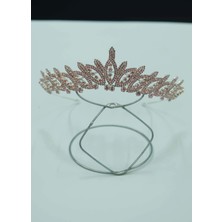 Magic Tiara Kristal Taşlı Yaprak Desenli Prenses Tacı – Gelin, Nişan ve Kına Tacı, 8 Renk Seçeneği
